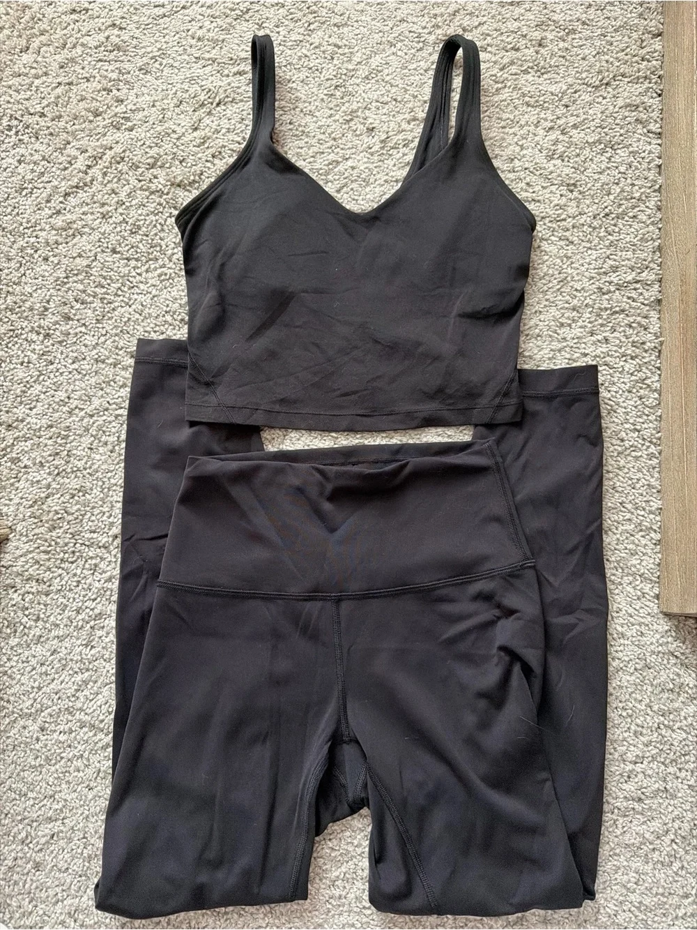 Lululemon Align Matching Set Black Tank + 25” Leggings Size 4